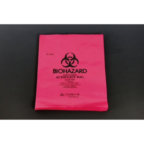 Benchtop Biohazard Bags 탁상용 멸균 비닐백 미니 KA.00-30M 바이오 헤저드 연구실 실험실 페기물